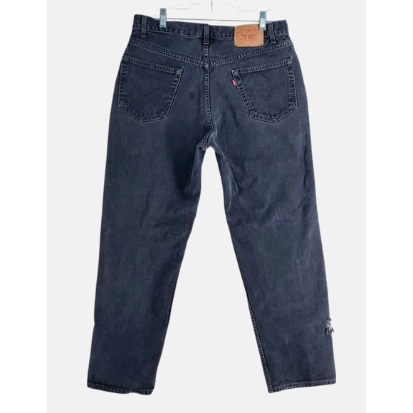 Vtg Y2K Levis 550 Black Jeans Mens 36x32 Relaxed Loose Hi Rise Canada (33x30.5) - Picture 5 of 16